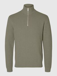 HALF-ZIP PULLOVER, Vetiver, highres