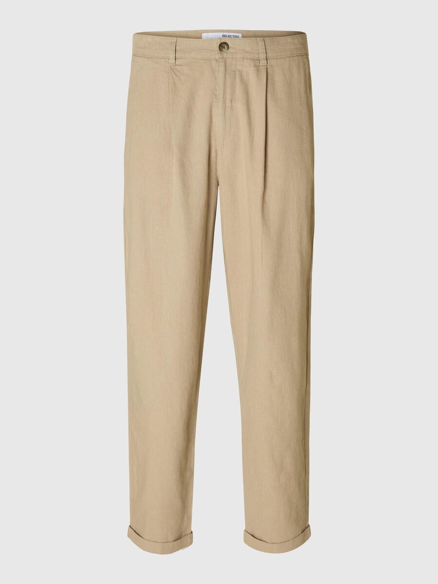 Selected CROPPED RELAXED FIT BROEK, Chinchilla, highres - 16092732_Chinchilla_1165139_001.jpg