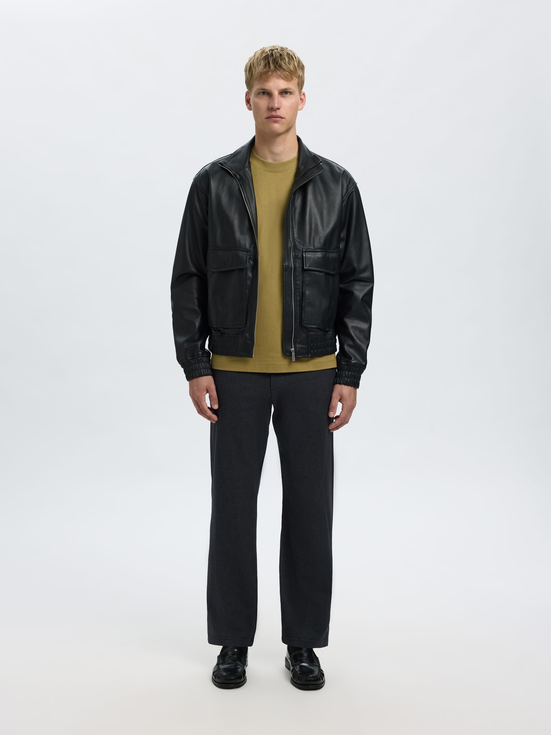 COTTON  SHORT-SLEEVED T-SHIRT, Dried Herb, highres