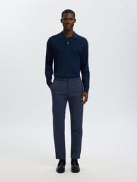 175 SLIM-FIT BRUSHED CHINOS, Dark Sapphire, highres