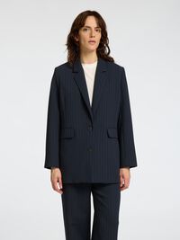 VISCOSE MÉLANGÉE BLAZER SURDIMENSIONNÉ, Dark Sapphire, highres