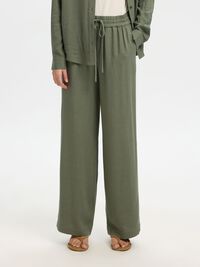 VISCOSE BLEND TROUSERS, Deep Lichen Green, highres