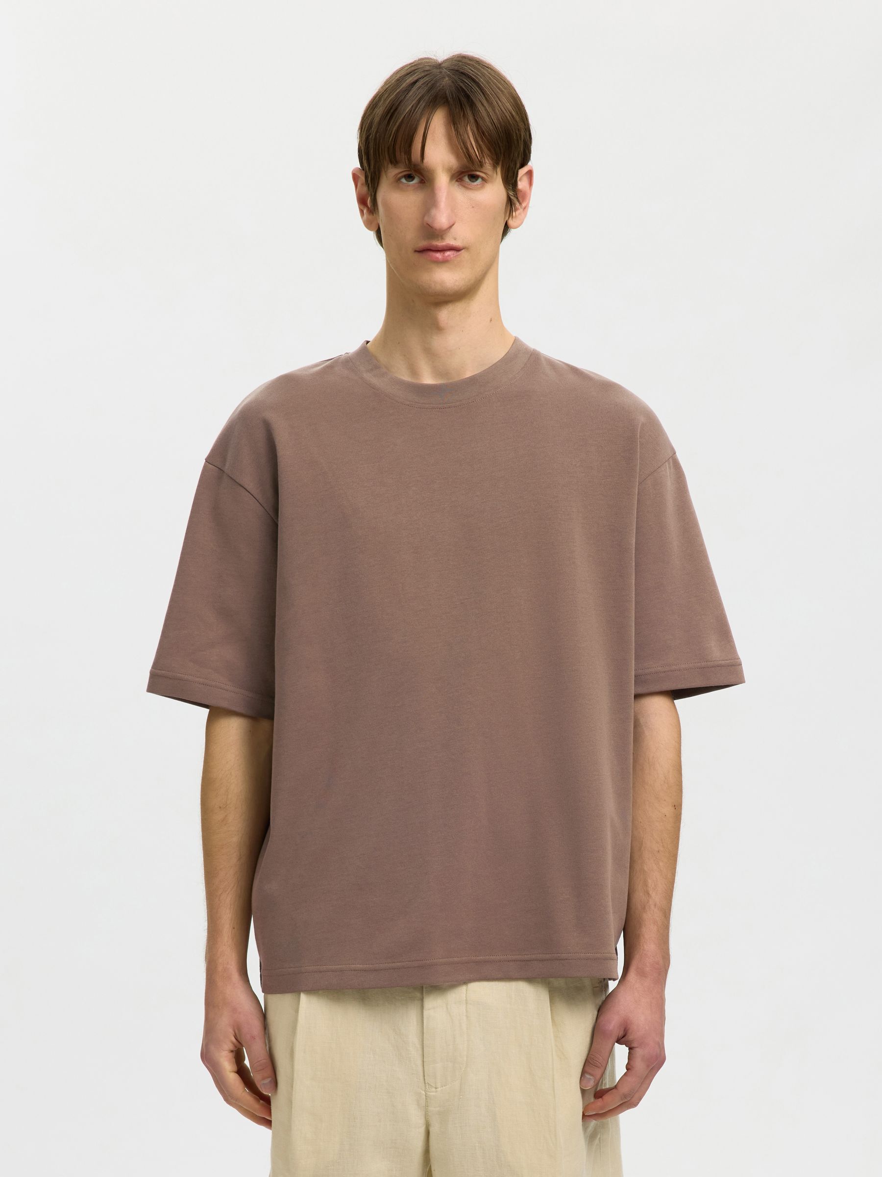 LOOSE FIT T-SHIRT, Morel, highres