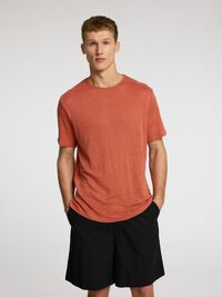 LINNEN T-SHIRT, Etruscan Red, highres