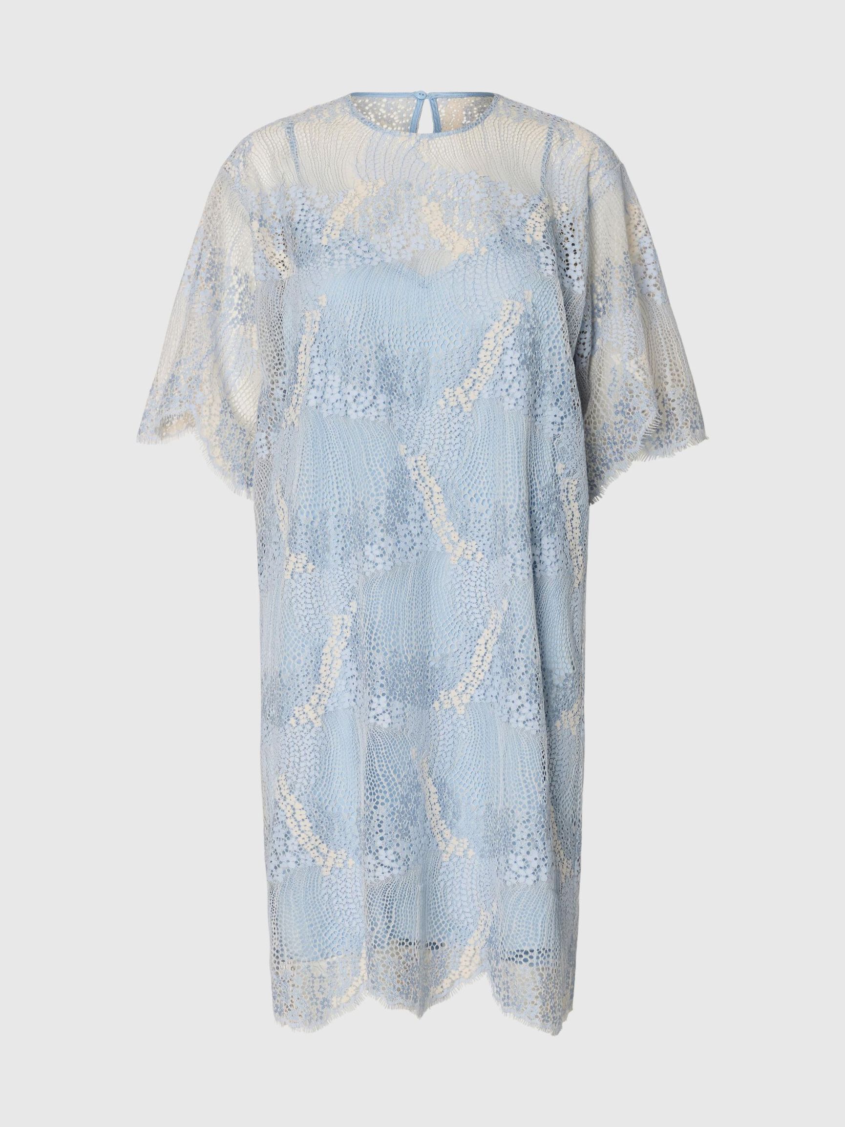 SPITZEN MIDIKLEID, Cashmere Blue, highres