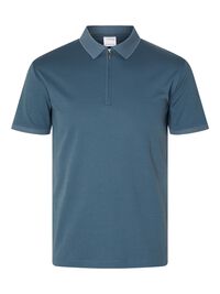 ZIPPER POLO SHIRT, Bering Sea, highres