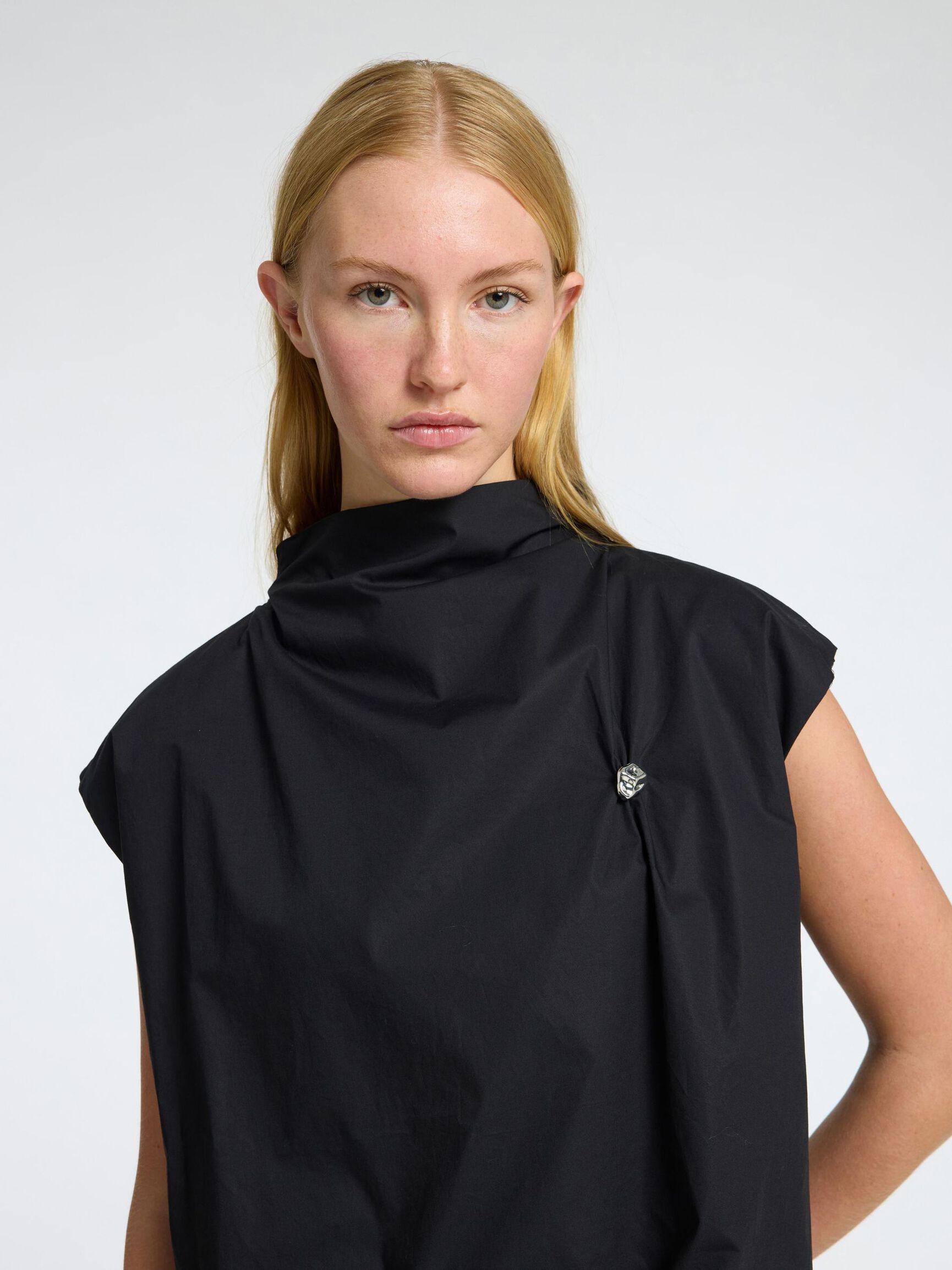HÖG HALS BESKUREN TOPP, Black, highres