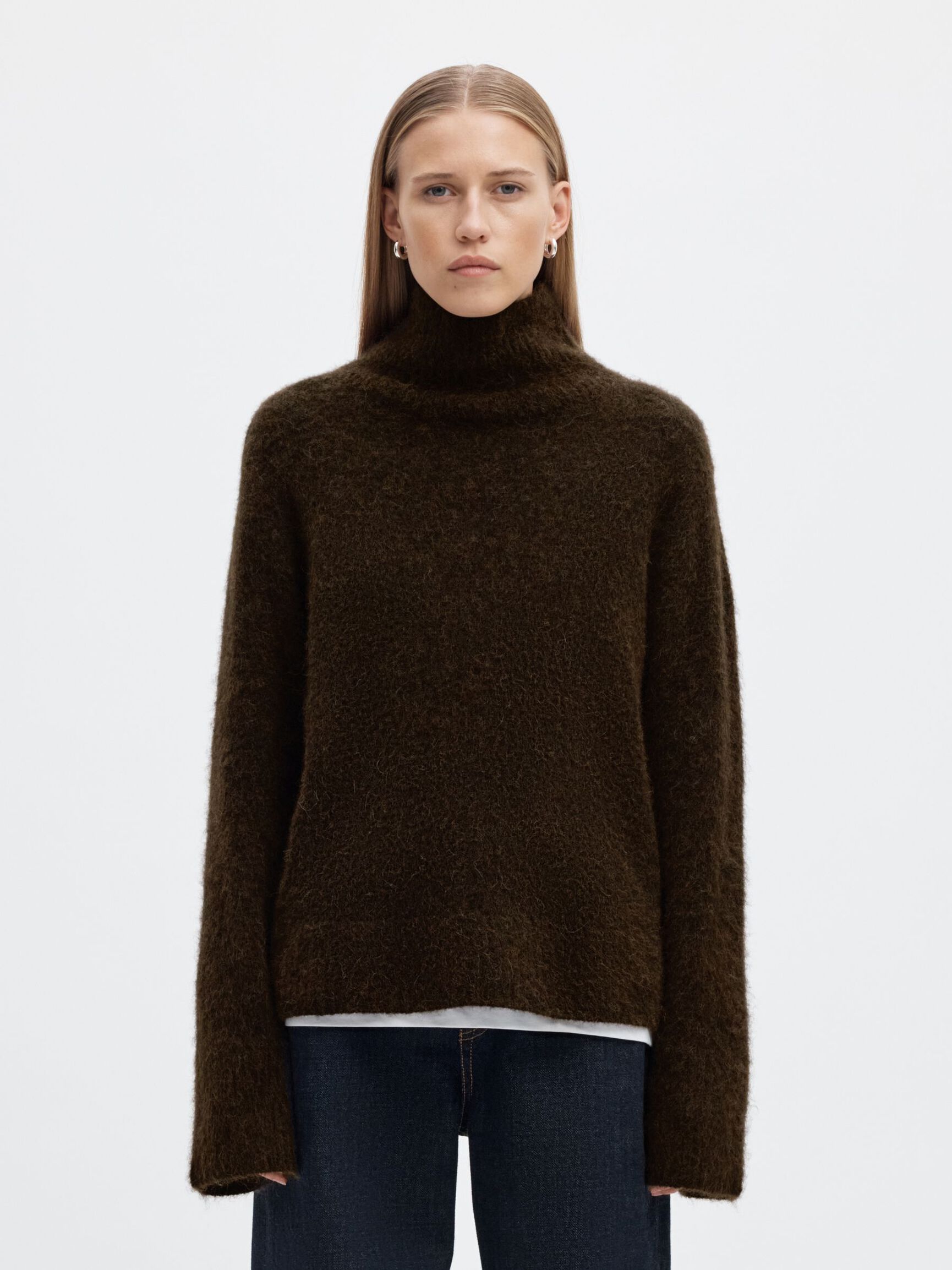WOOL BLEND HIGH-NECK JUMPER, Delicioso, highres