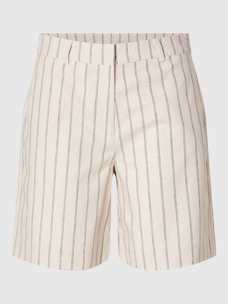Selected KRIJTSTREEP SHORTS, Sandshell, highres - 16094348_Sandshell_1116026_001.jpg
