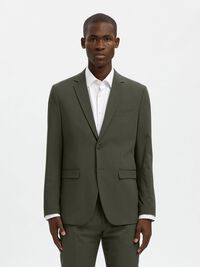 VISCOSE BLEND SLIM FIT BLAZER, Forest Night, highres