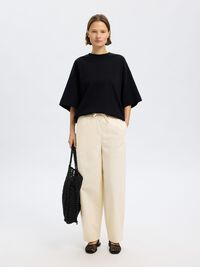 BAUMWOLL BARREL FIT HOSEN, Birch, highres