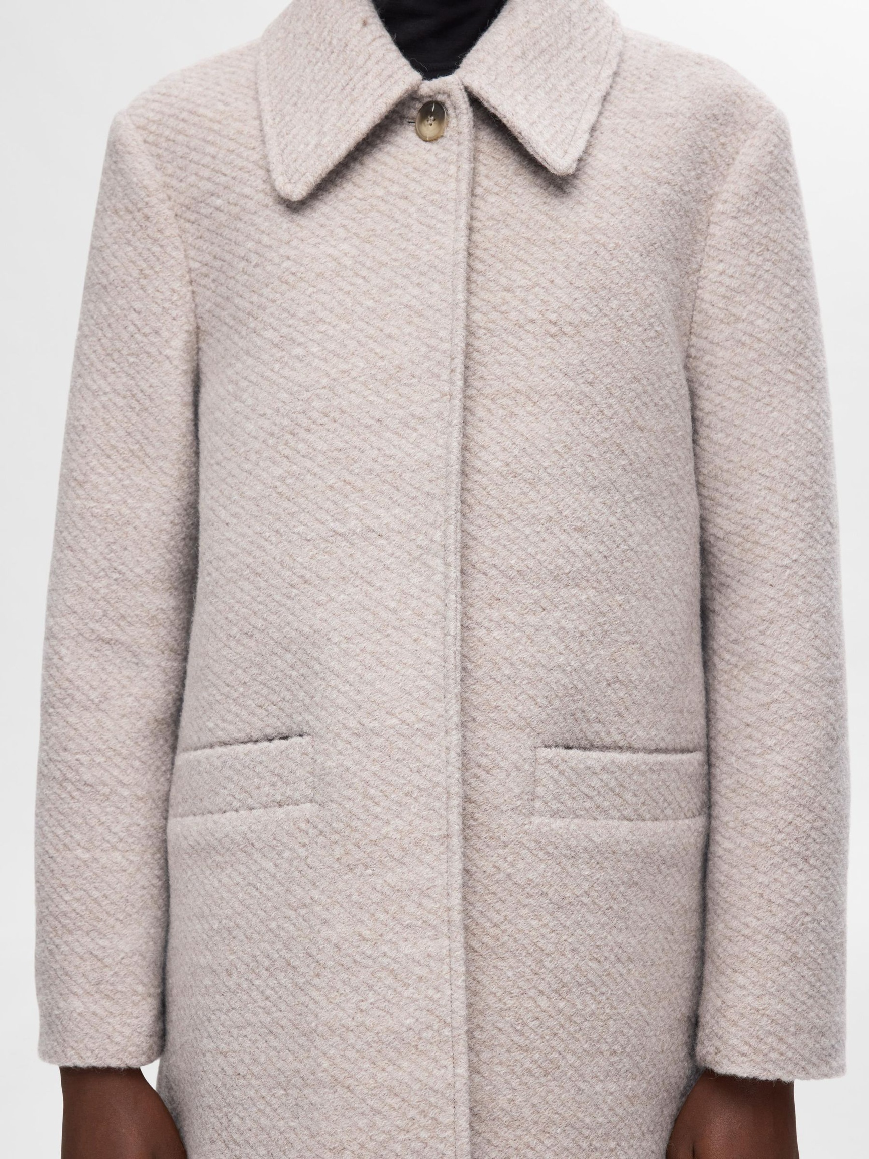 CLASSIC WOOL BLEND COAT, Dove, highres