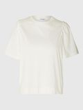 Selected RUCHES KATOEN T-SHIRT, Snow White, highres - 16093306_SnowWhite_001.jpg