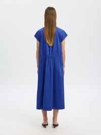 TIE FRONT MIDI DRESS, Dazzling Blue, highres
