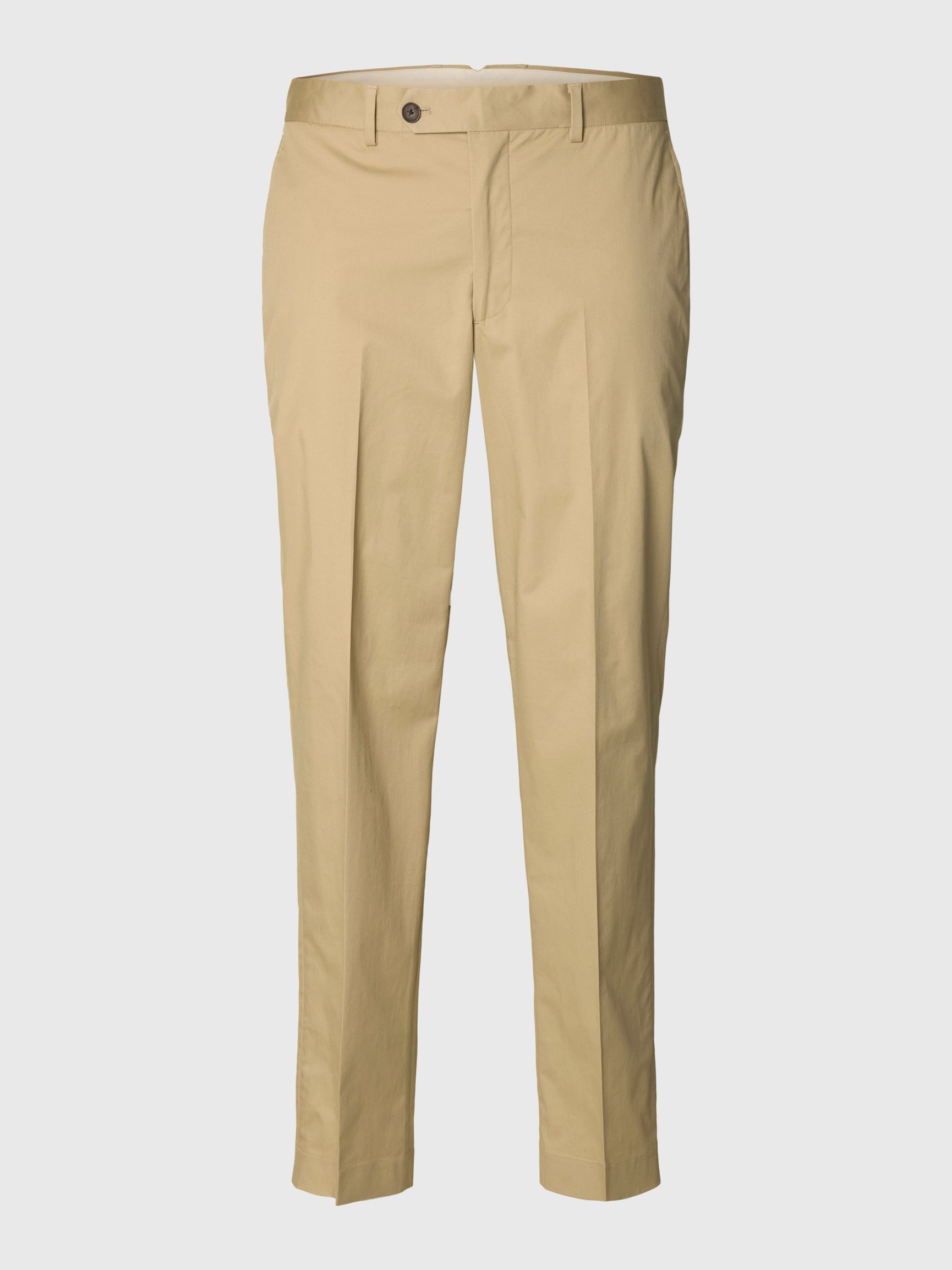 COUPE CLASSIQUE EN COTON PANTALON, Chinchilla, highres