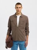 Selected ZIPPED SWEAT JACKET, Morel, highres - 16099996_Morel_003.jpg