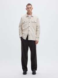 CLASSIC OVERSHIRT, Oatmeal, highres