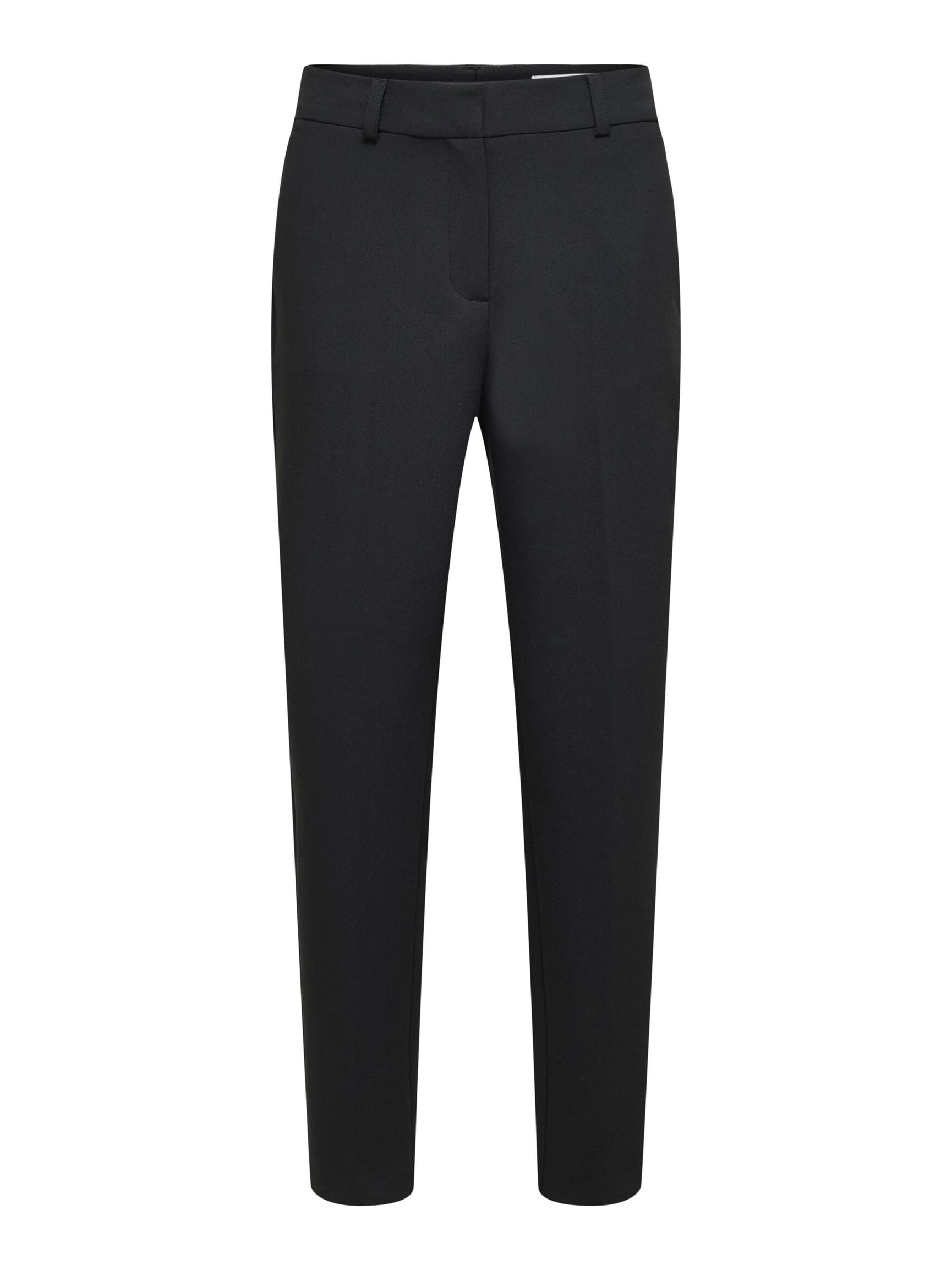 SLIM FIT CROPPED BUKSER, Black, highres