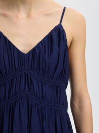 V-NECK SPAGHETTI MAXI DRESS, Ocean Cavern, highres