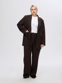 TAILORED WIDE LEG BROEK, Coffee Bean, highres