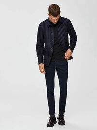 DUNKELBLAUE SLIM FIT JEANS, Blue Black Denim, highres