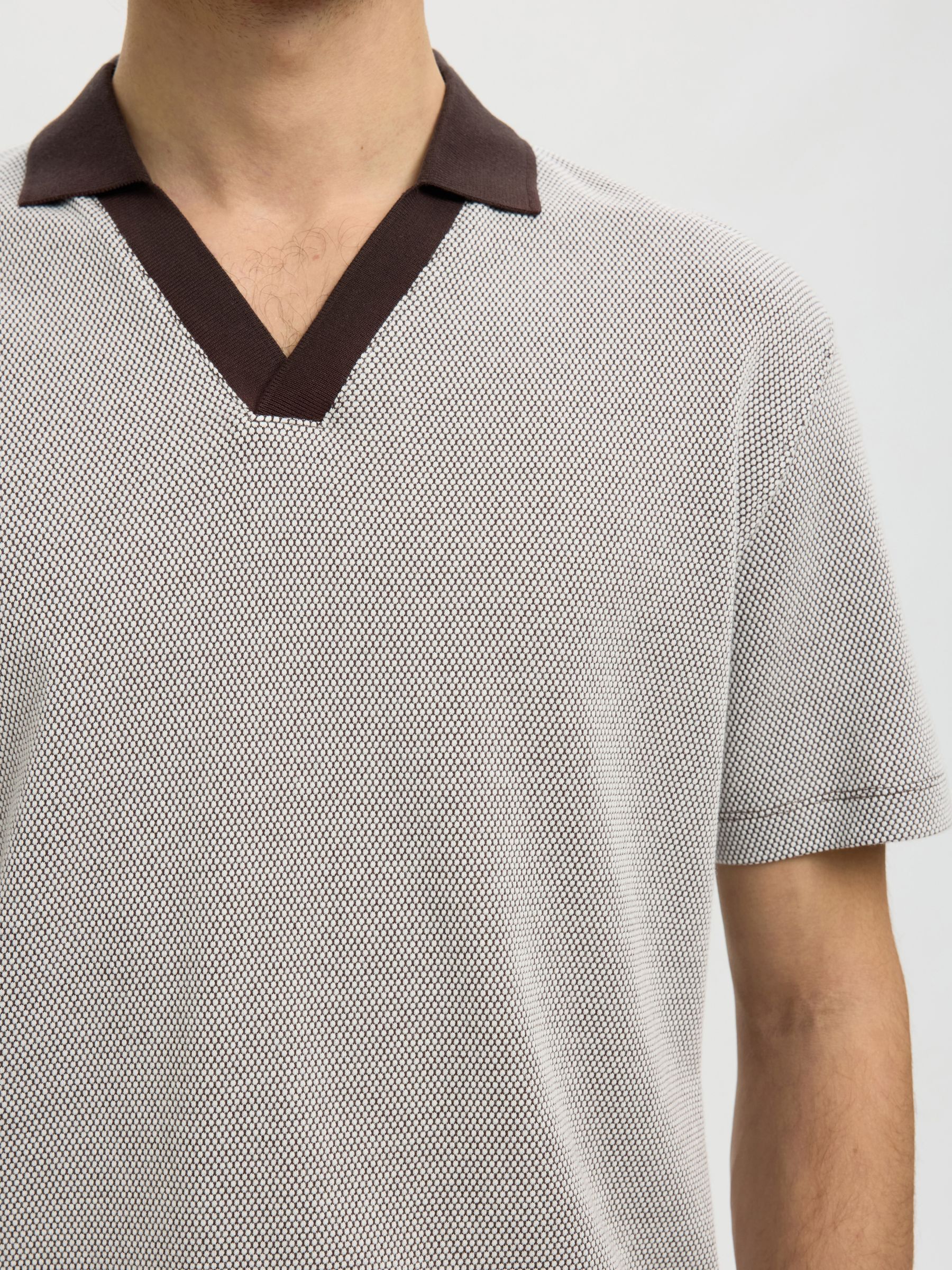 KORTE MOUWEN POLO, Bracken, highres