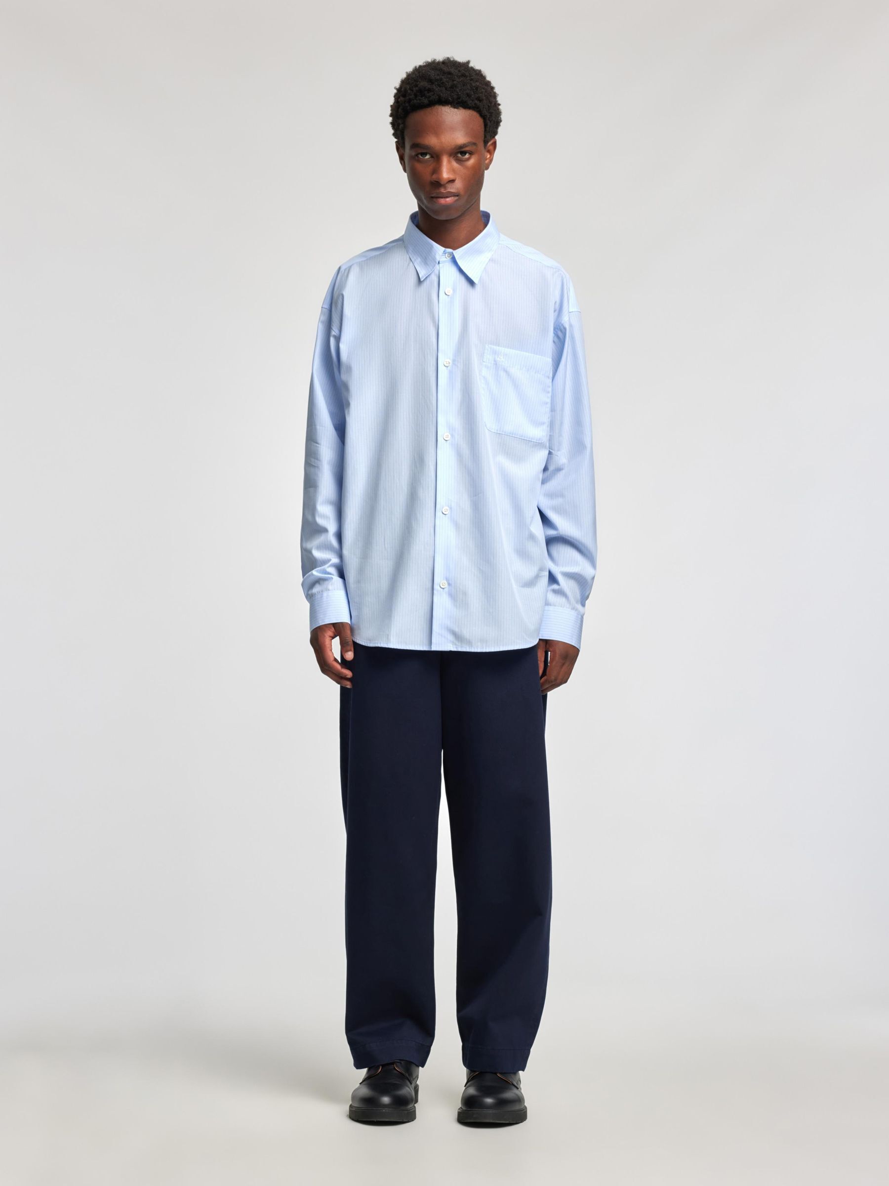 RELAXED FIT SHIRT, Cashmere Blue, highres