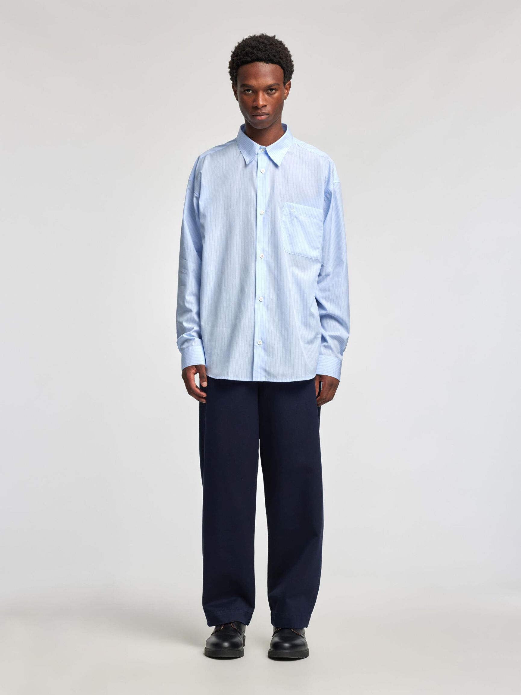 RELAXED FIT SHIRT, Cashmere Blue, highres