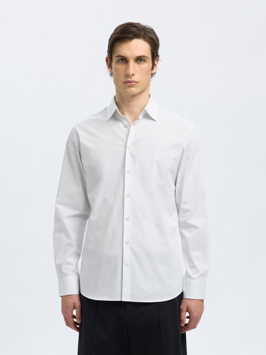 Selected STRETCH SLIM FIT SHIRT, Bright White, highres - 16096901_BrightWhite_1190961_003.jpg