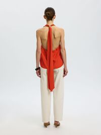HALTERNECK TOP, Potters Clay, highres