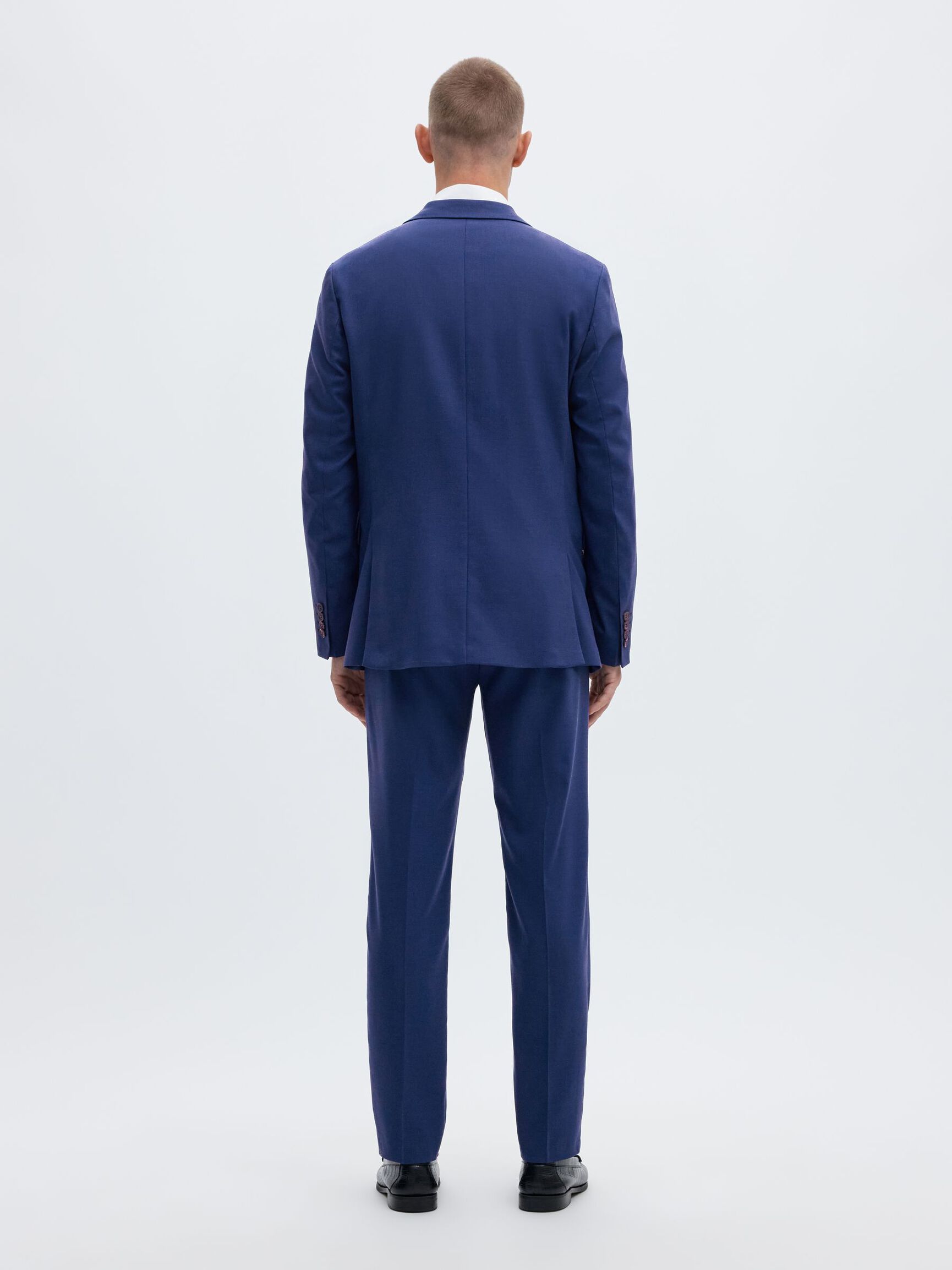 TISSÉ EN LAINE MÉLANGÉE PANTALON, Blue Depths, highres