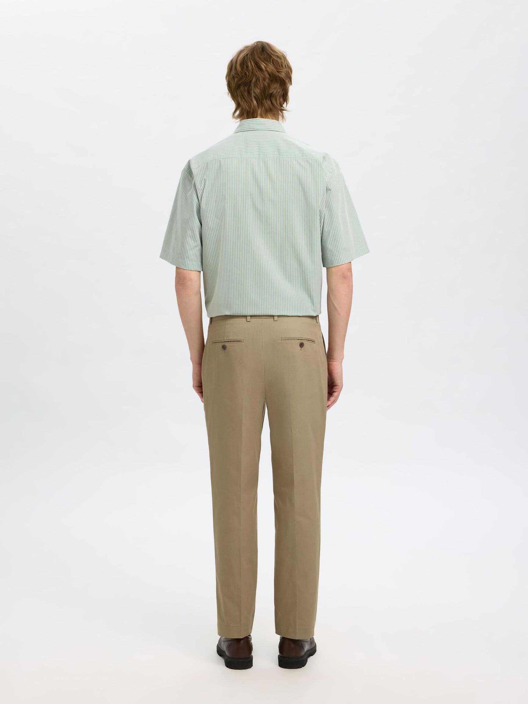 100% COTTON SUIT TROUSERS, Kelp, highres