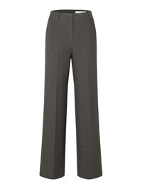 VISKOSEBLANDING BUKSER MED VIDE BEN, Dark Grey Melange, highres