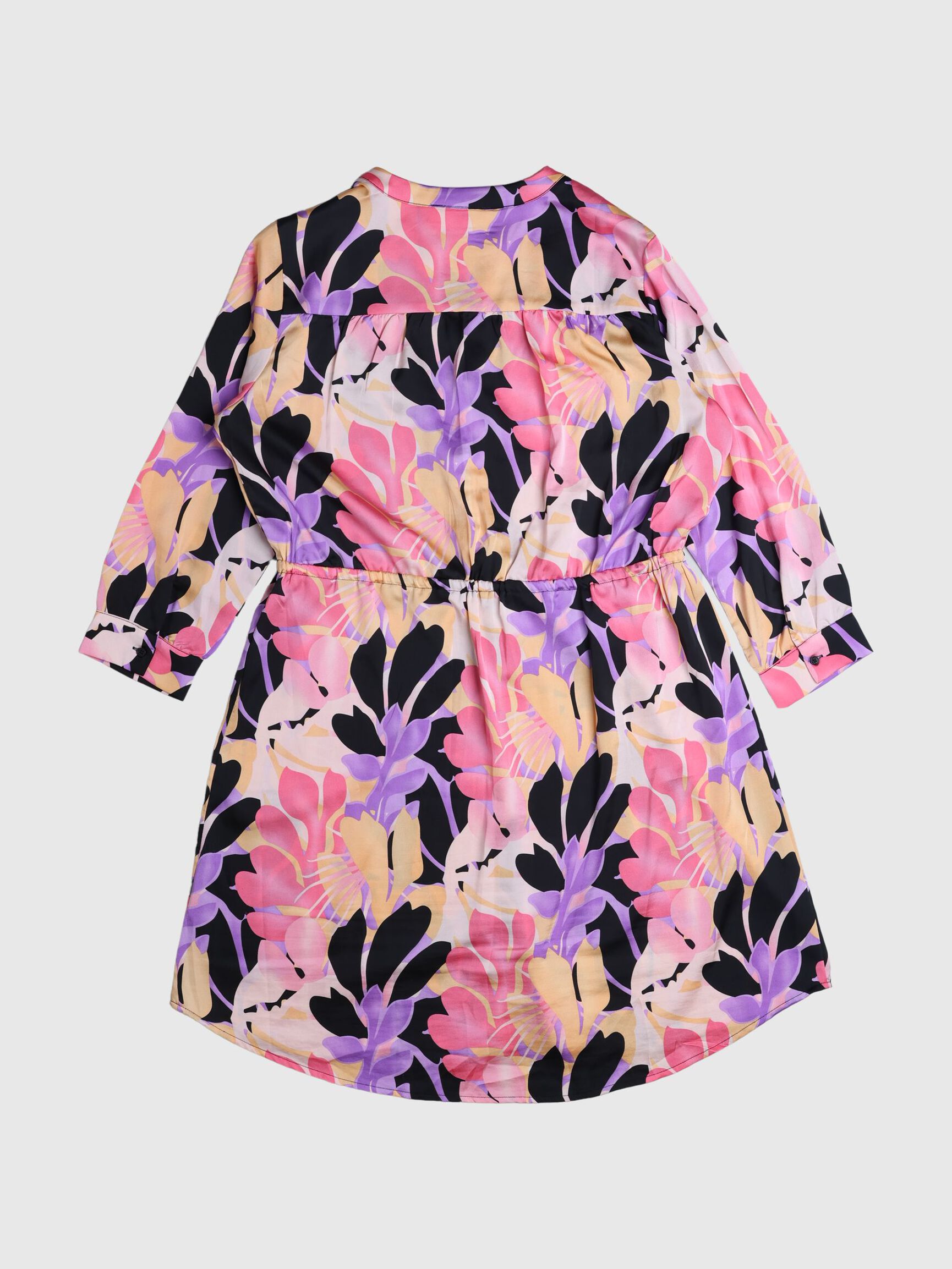 SATIN SKJORTEKJOLE, Black, highres