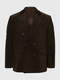 REGULAR FIT FLØJL DOBBELTRADET BLAZER, Morel, highres