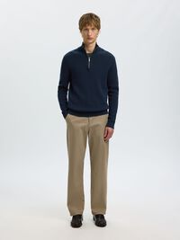 HALF-ZIP JUMPER, Sky Captain, highres