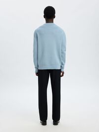 CREWNECK JUMPER, Dusty Blue, highres