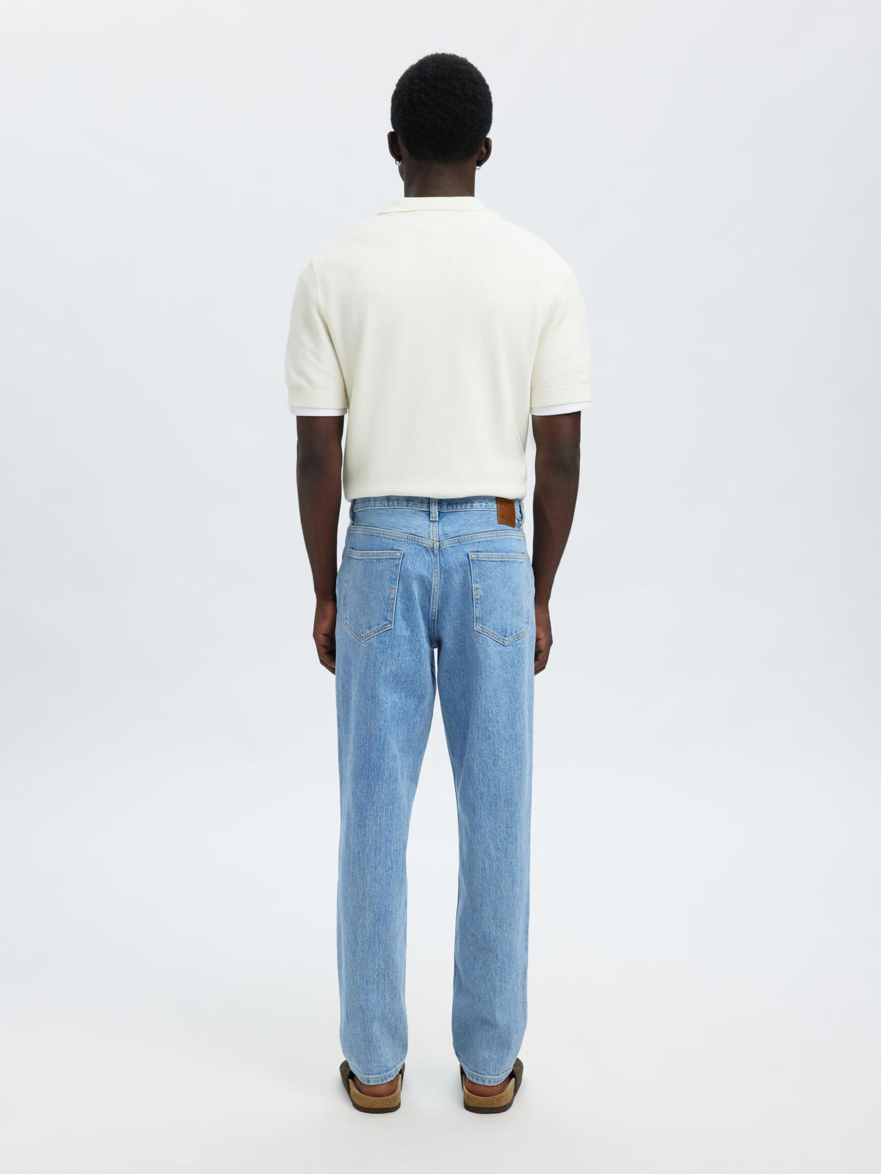 190 TAPERED FIT JEANS, Light Blue Denim, highres