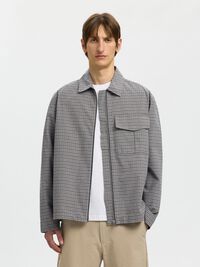 RELAXED FIT  OVERSHIRT, Charcoal Gray, highres