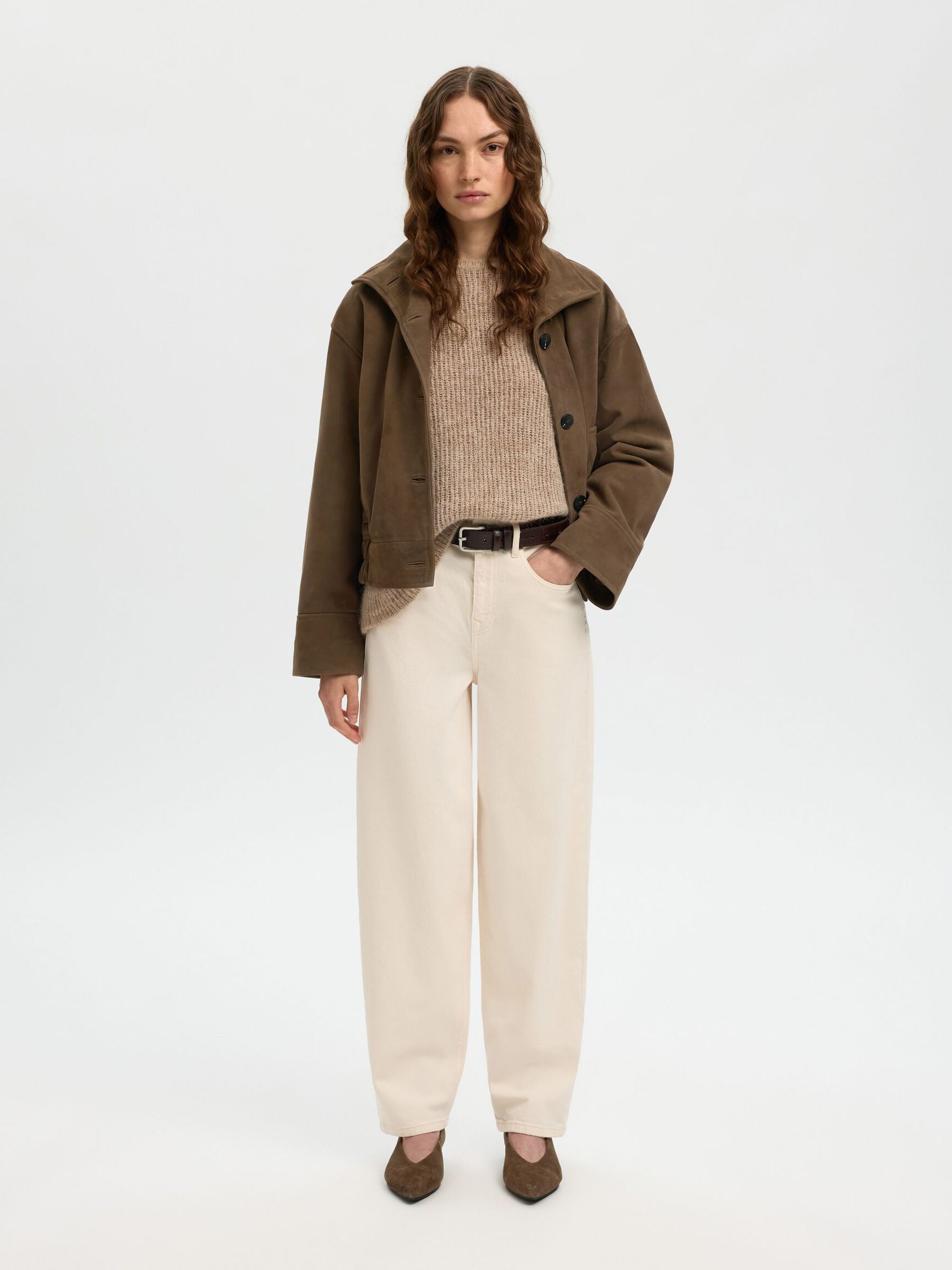 WILDLEDER JACKE, Chocolate Chip, highres