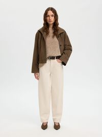WILDLEDER JACKE, Chocolate Chip, highres