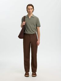 KNITTED POLO SHIRT, Vetiver, highres