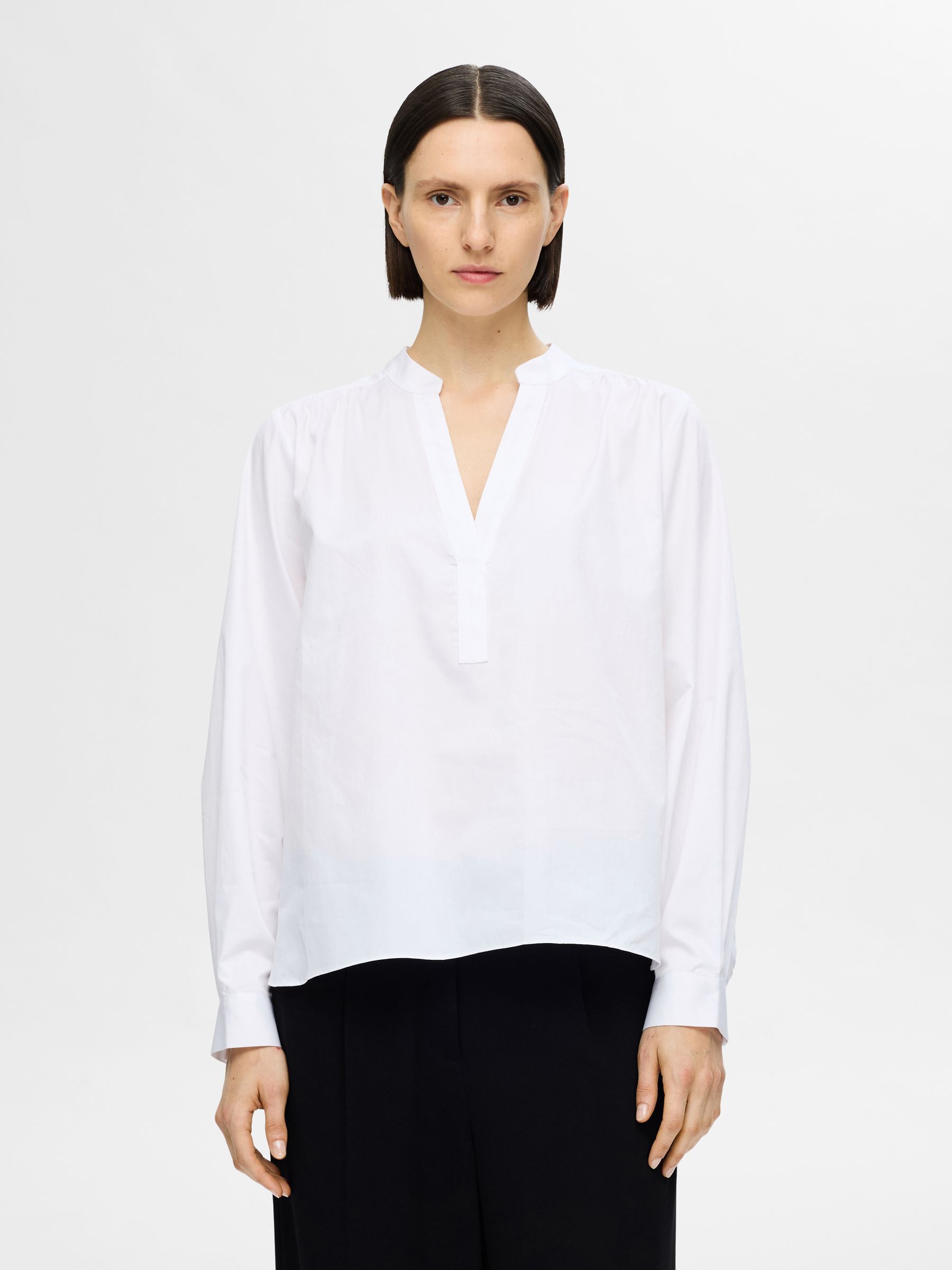LANGE ERMER BLUSE, Bright White, highres