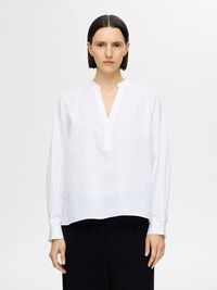 LANGE ERMER BLUSE, Bright White, highres