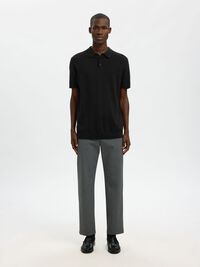 STICKAD PIKÉTRÖJA, Navy Blazer, highres