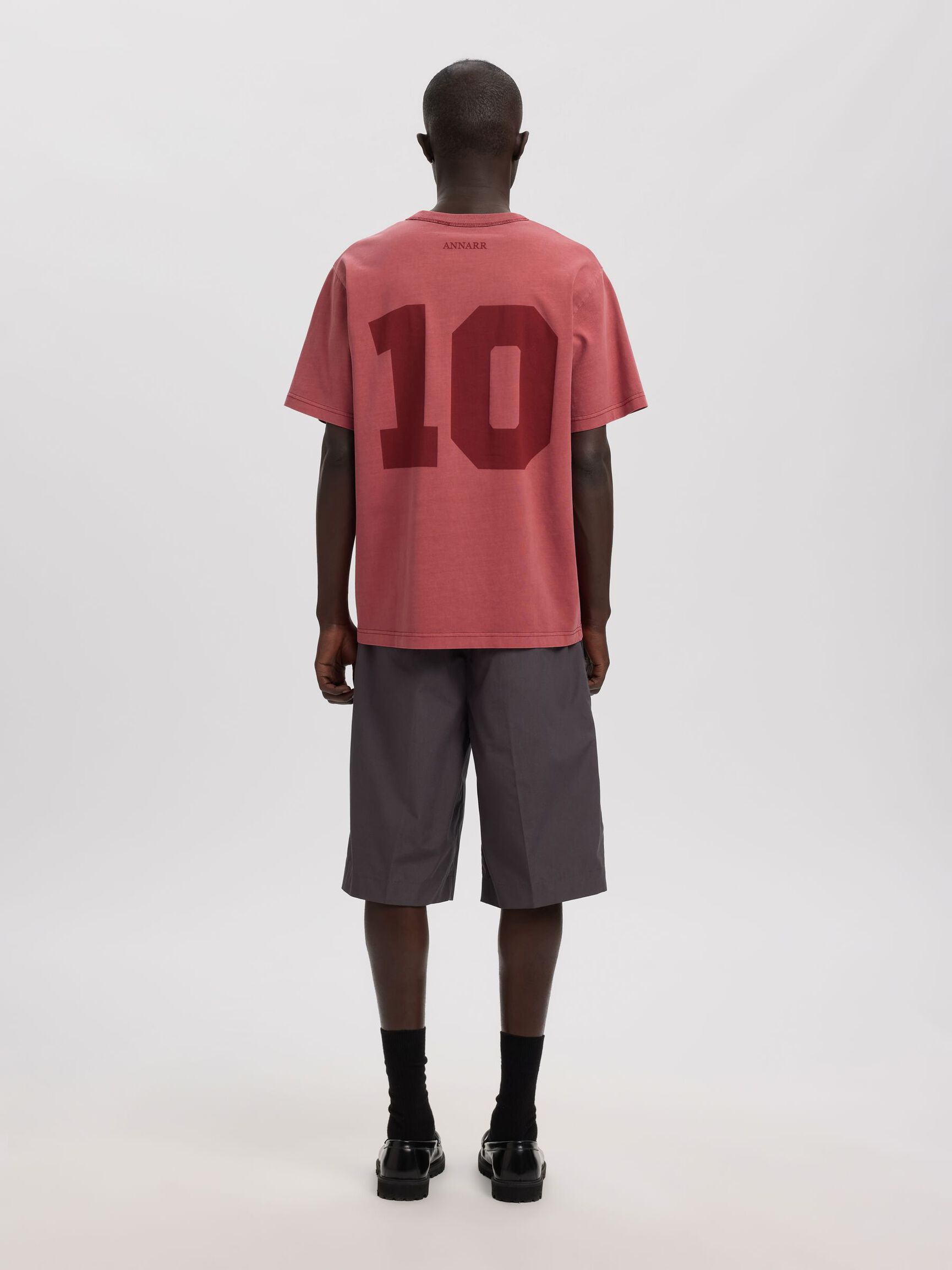 SHORT SLEEVED CREWNECK T-SHIRT, Syrah, highres