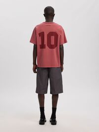 SHORT SLEEVED CREWNECK T-SHIRT, Syrah, highres