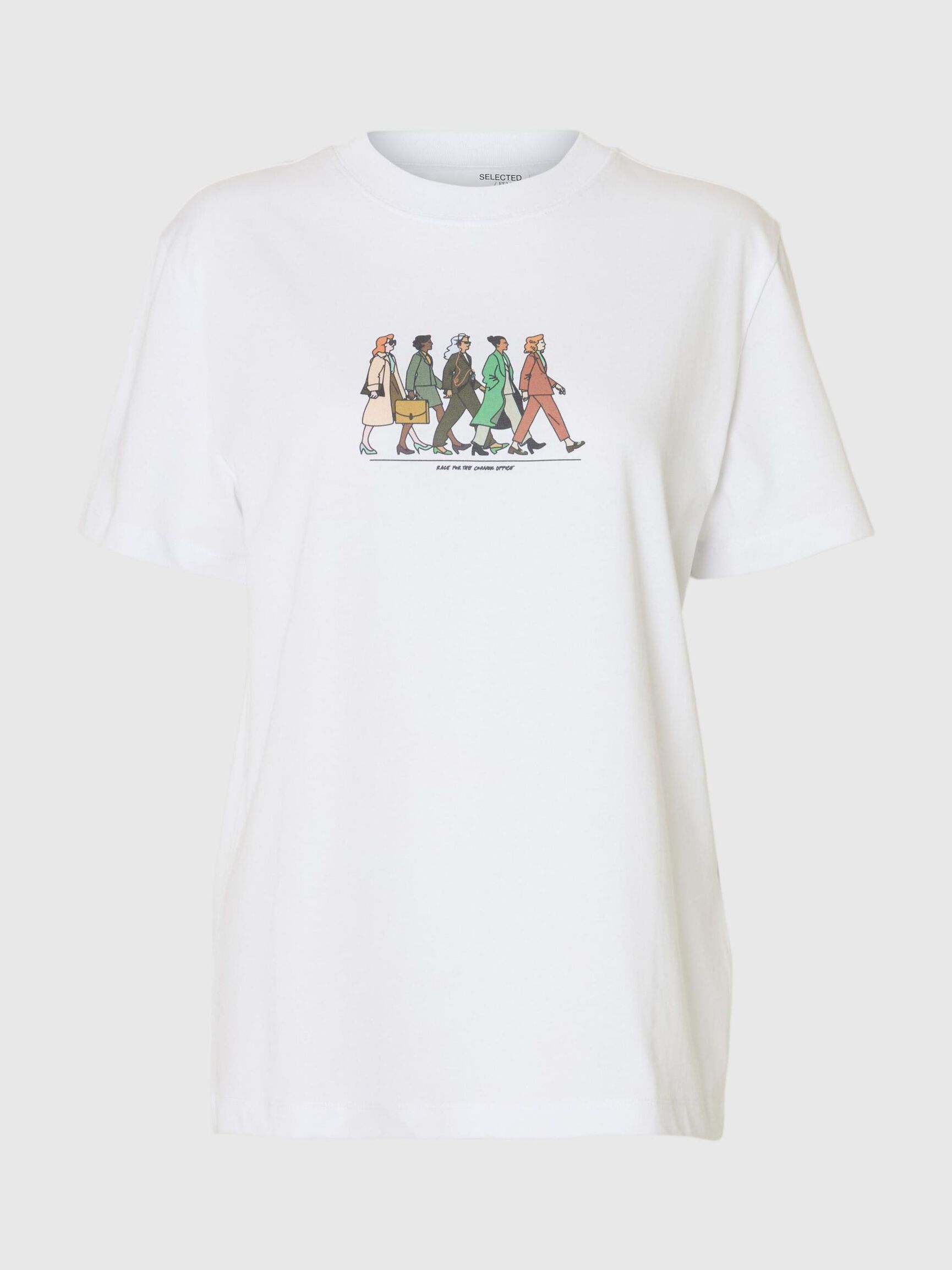 COTTON PRINTED T-SHIRT, Bright White, highres