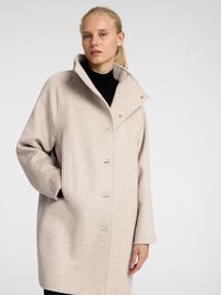 WOOL BLEND COAT, Sandshell, highres