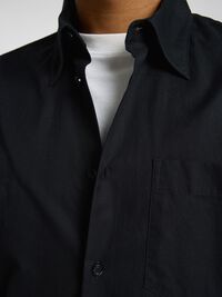 RELAXED FIT TWILL SHIRT, Black, highres